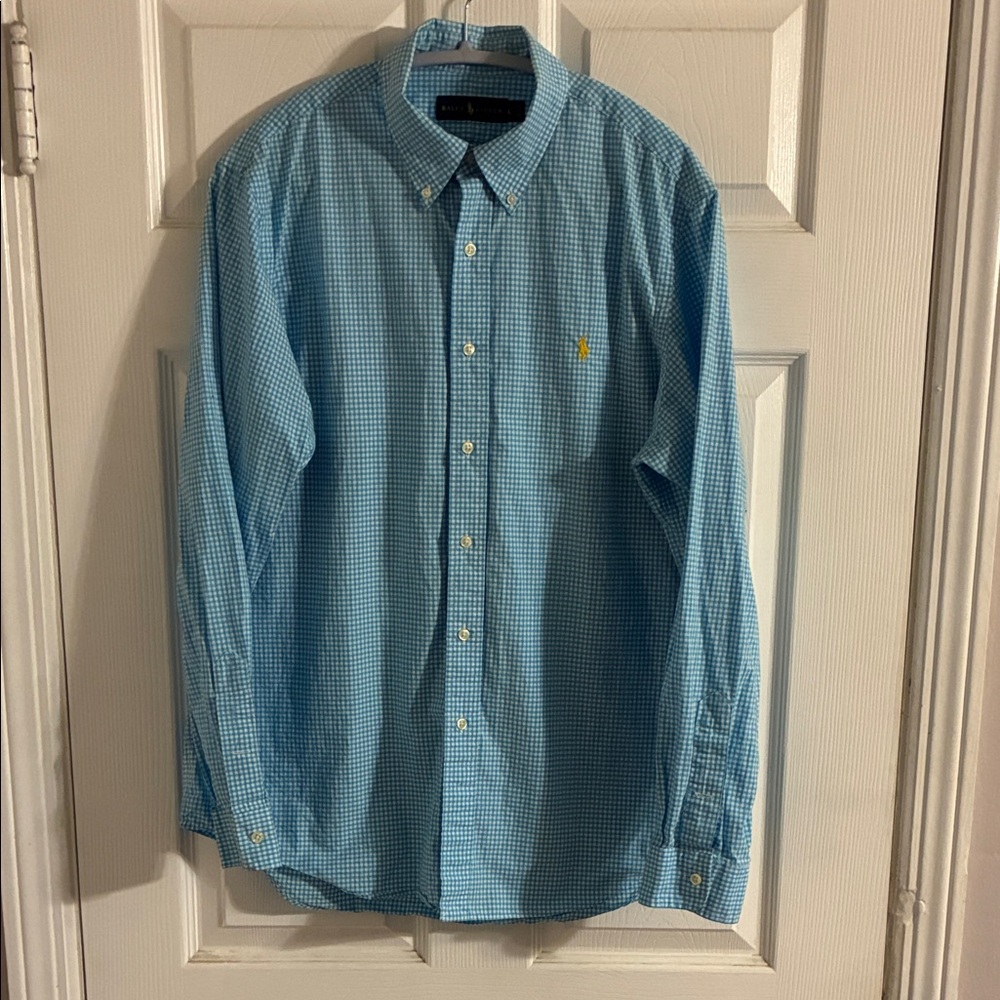 Ralph Lauren Light Blue Gingham Men's Shirt